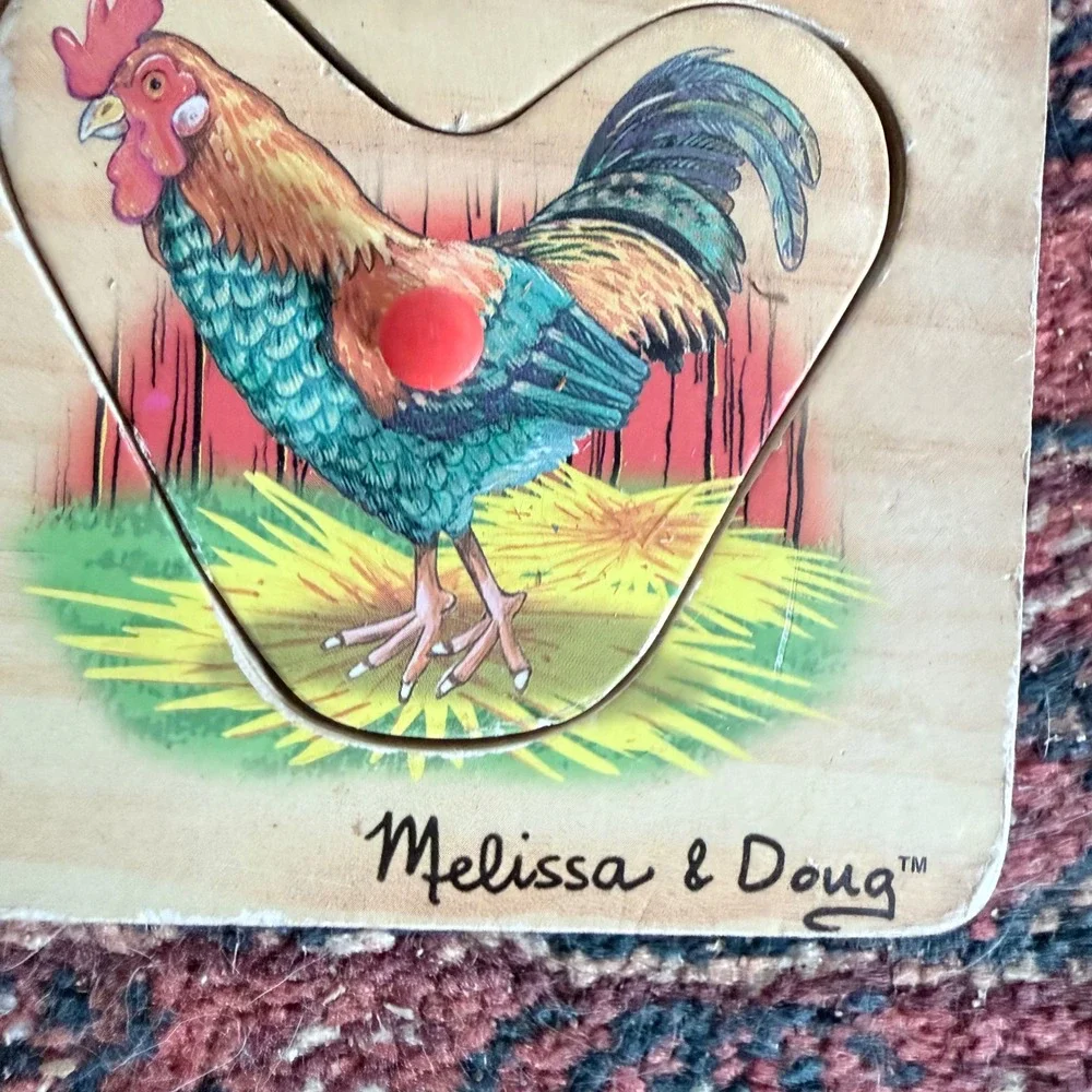 90s Melissa & Doug Wooden Puzzles Vehicles, Farm Sound Peg Puzzles 100% Complete